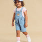 Huxbaby Knit Denim Short Overalls