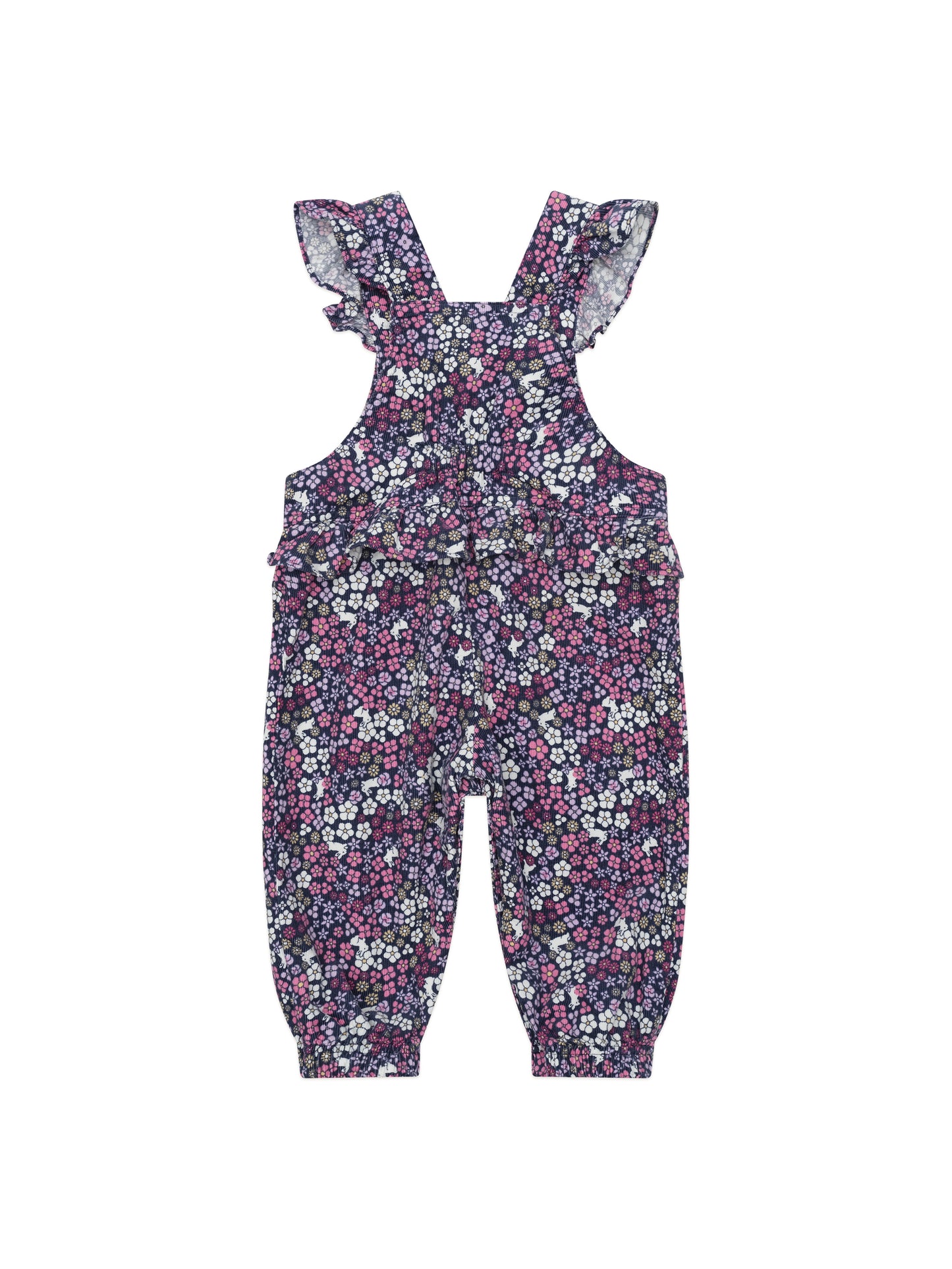 Huxbaby Midnight Flower Garden Frill Overall