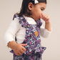 Huxbaby Midnight Flower Garden Frill Overall