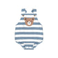 Huxbaby Huxbear Stripe Onesie Cornflower Ecru