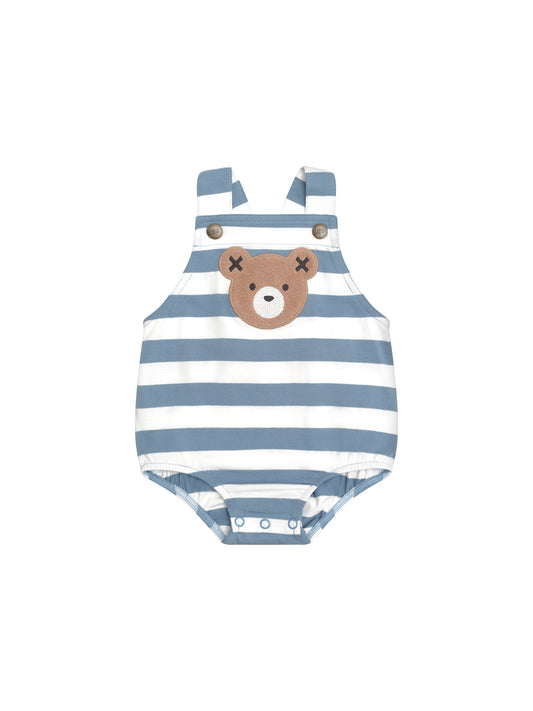 Huxbaby Huxbear Stripe Onesie Cornflower Ecru