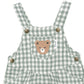 Huxbaby Huxbear Check Short Overall Almond Milk