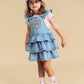 Huxbaby Huxbear Knit Denim Frill Pinafore