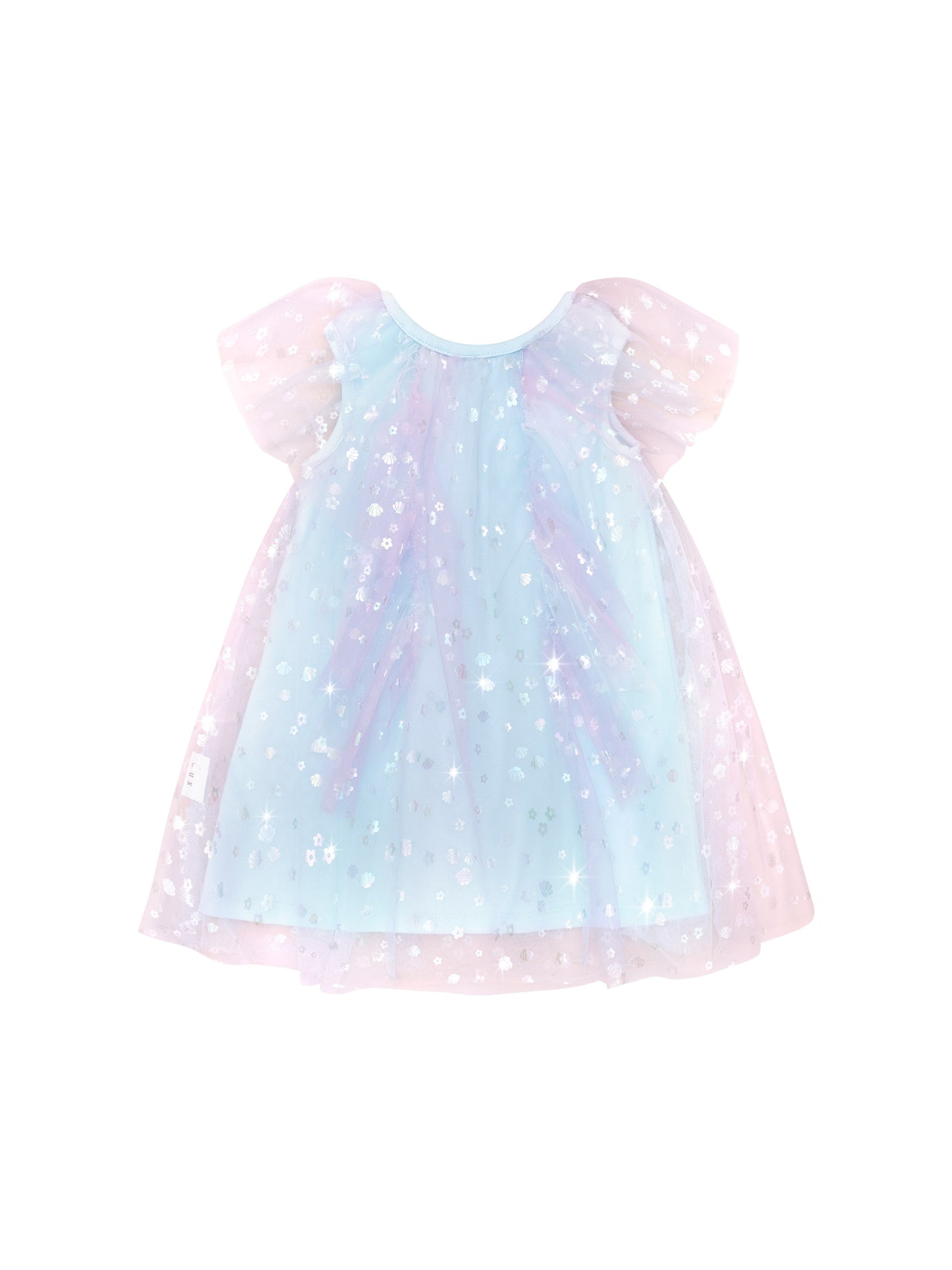 Huxbaby Daisy Seashell Tulle Flutter Dress Sea Rainbow