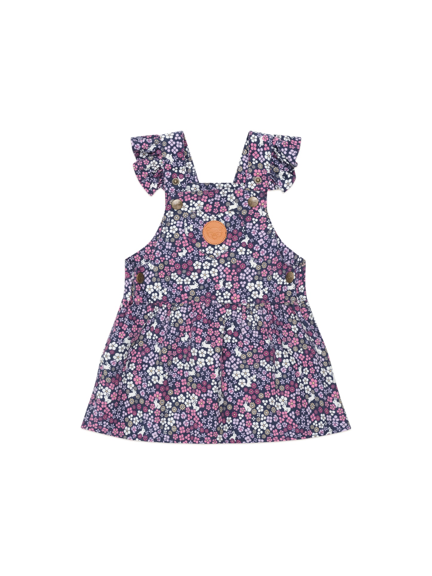 Huxbaby Midnight Flower Garden Overall Dress