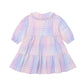 Huxbaby Rainbow Check Long Sleeve Frill Dress