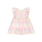 Huxbaby Rainbow Check Frill Dress Rainbow Check