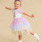 Huxbaby Unicorn Tiered Rainbow Party Dress Rainbow Almond Milk