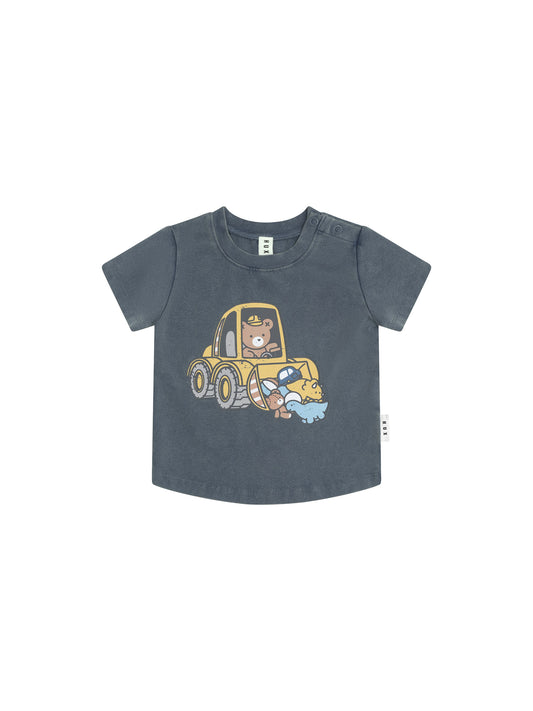 Huxbaby Digger Hux T-Shirt Washed Navy