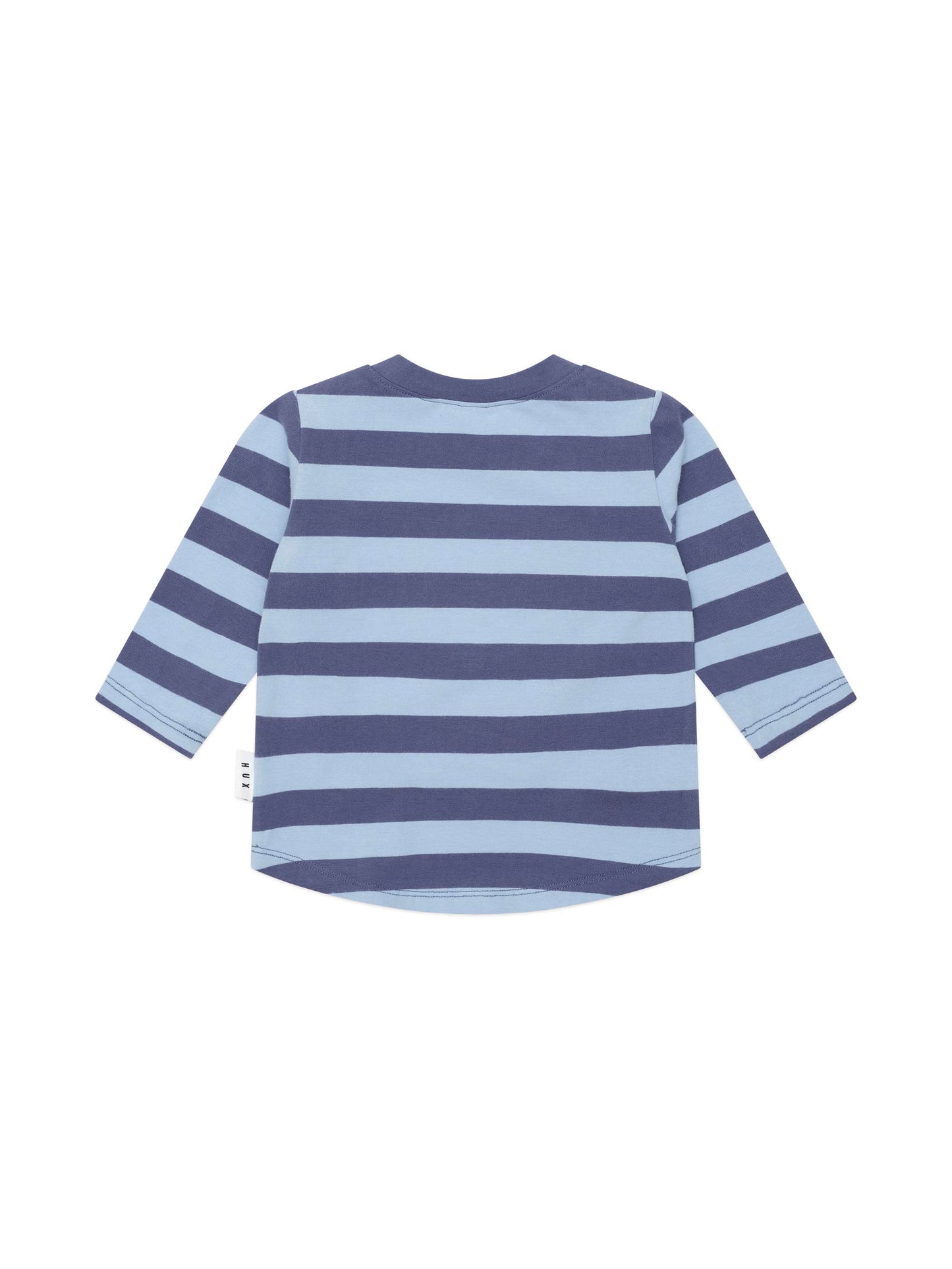 Huxbaby Furry Hux Blue Stripe Bear Long Sleeve Top