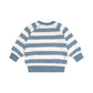 Huxbaby Furry Hux Stripe Sweatshirt Cornflower/Ecru