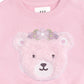 Huxbaby Daisy Furry Bear Sweatshirt Lilac Mist