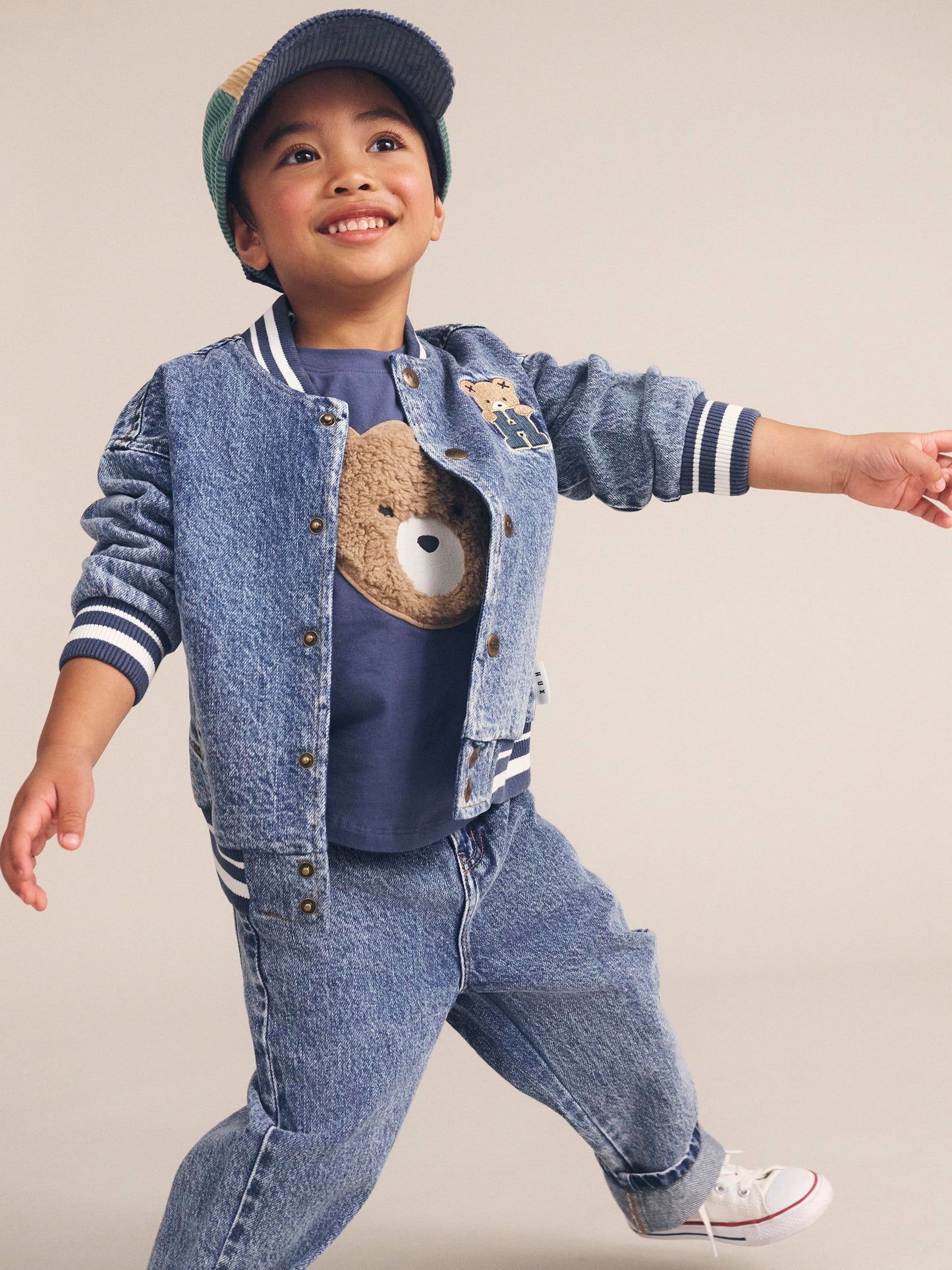 Huxbaby Dreamy Denim Bomber Jacket