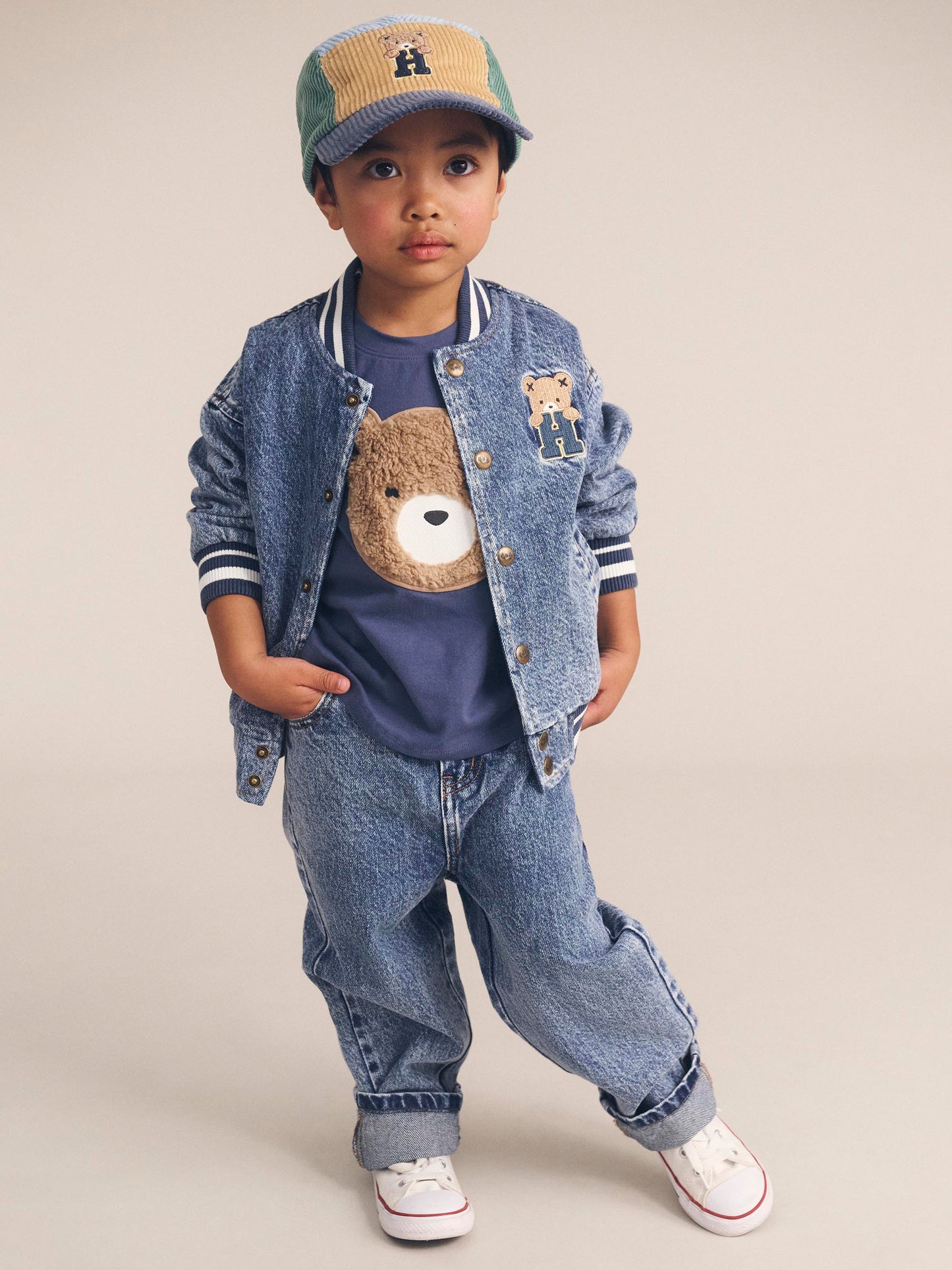 Huxbaby Dreamy Denim Bomber Jacket