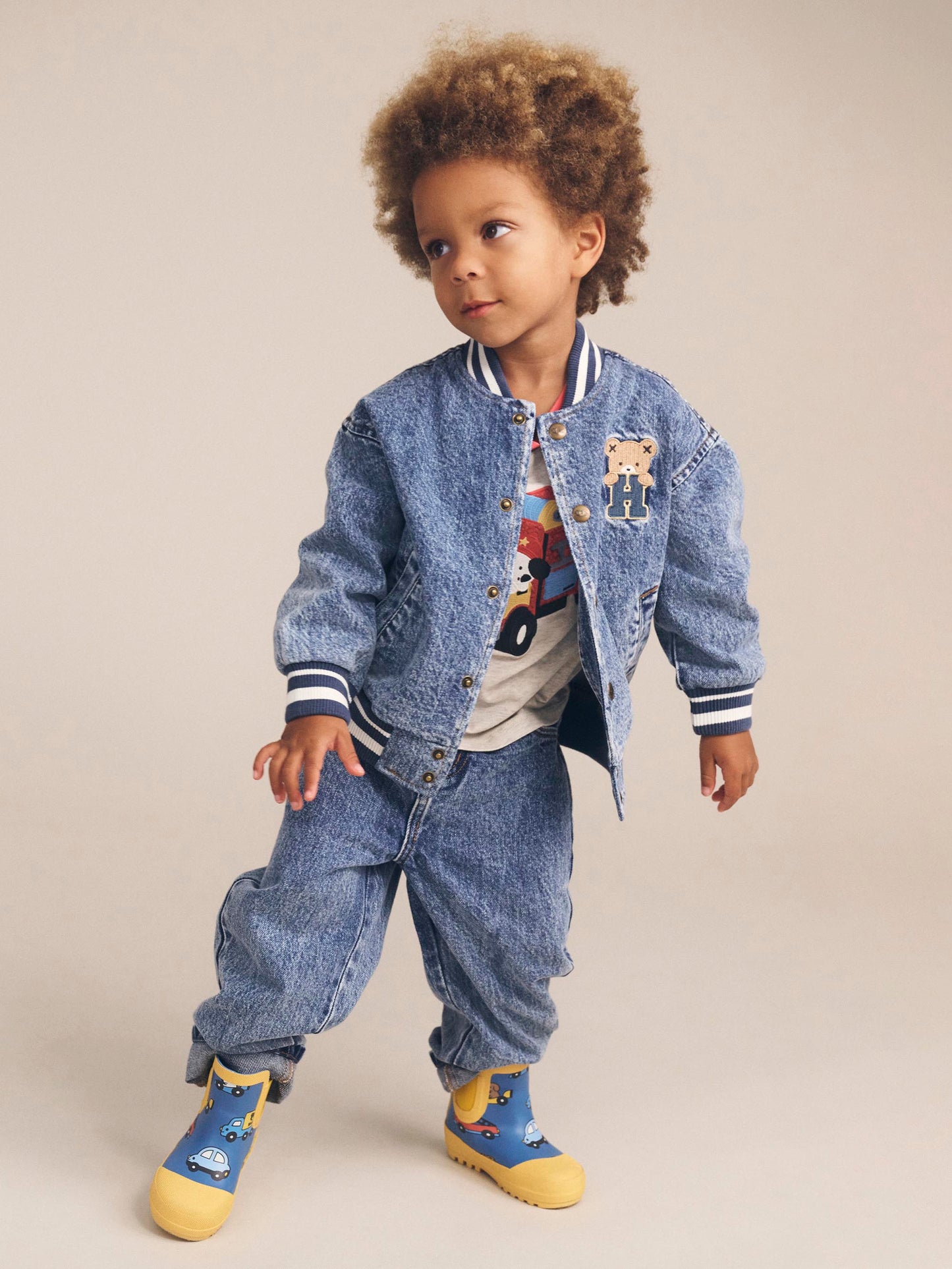 Huxbaby Dreamy Denim Bomber Jacket