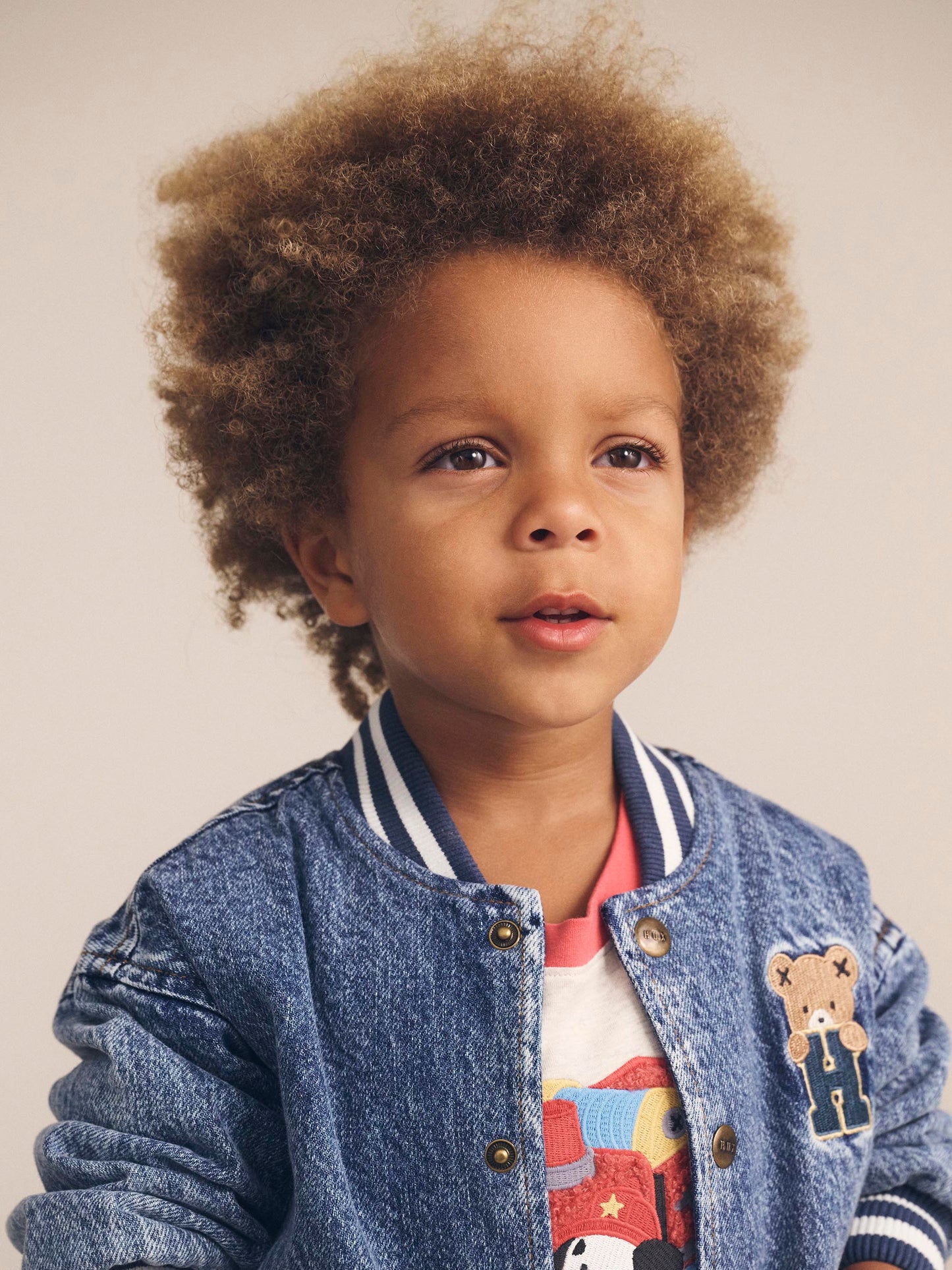 Huxbaby Dreamy Denim Bomber Jacket