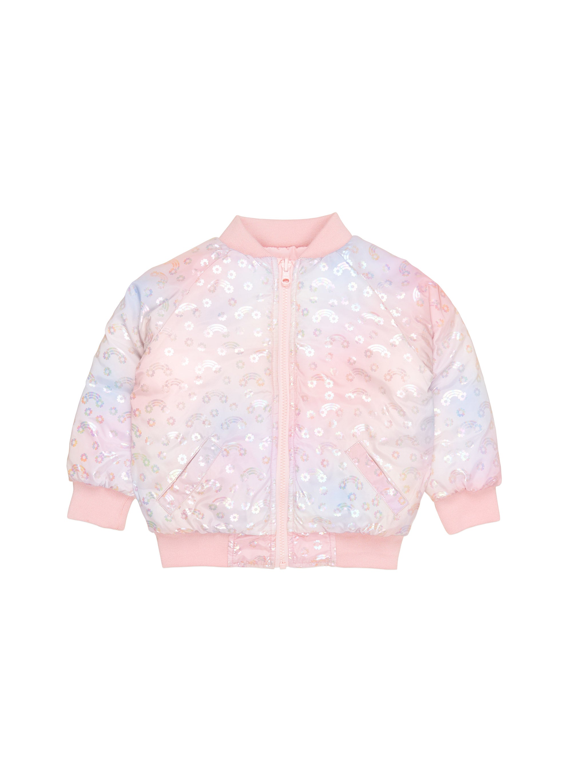 Huxbaby Rainbow Reversible Bomber Rosebud – Little Trooper Limited