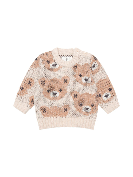 Huxbaby Ecru Huxbear Knit Jumper