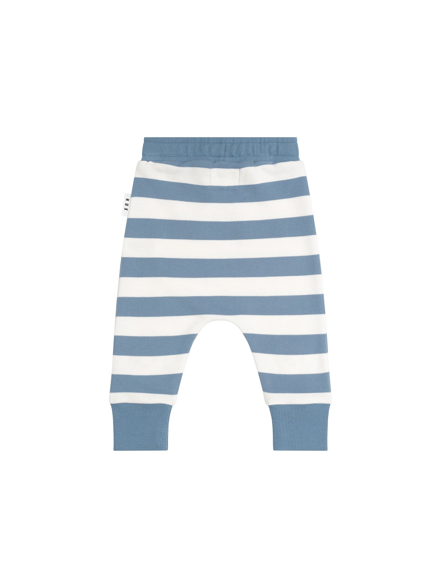 Huxbaby Furry Hux Stripe Drop Crotch Pant Cornflower/Ecru