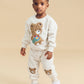 Huxbaby Furry Hux Track Pant Oat Marle