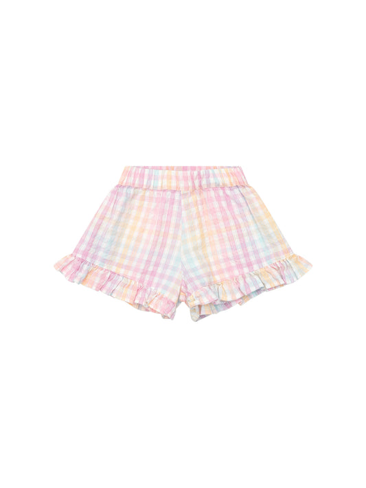 Huxbaby Rainbow Check Skort Rainbow Check