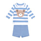 Huxbaby Huxbear Stripe Swim Set Cornflower