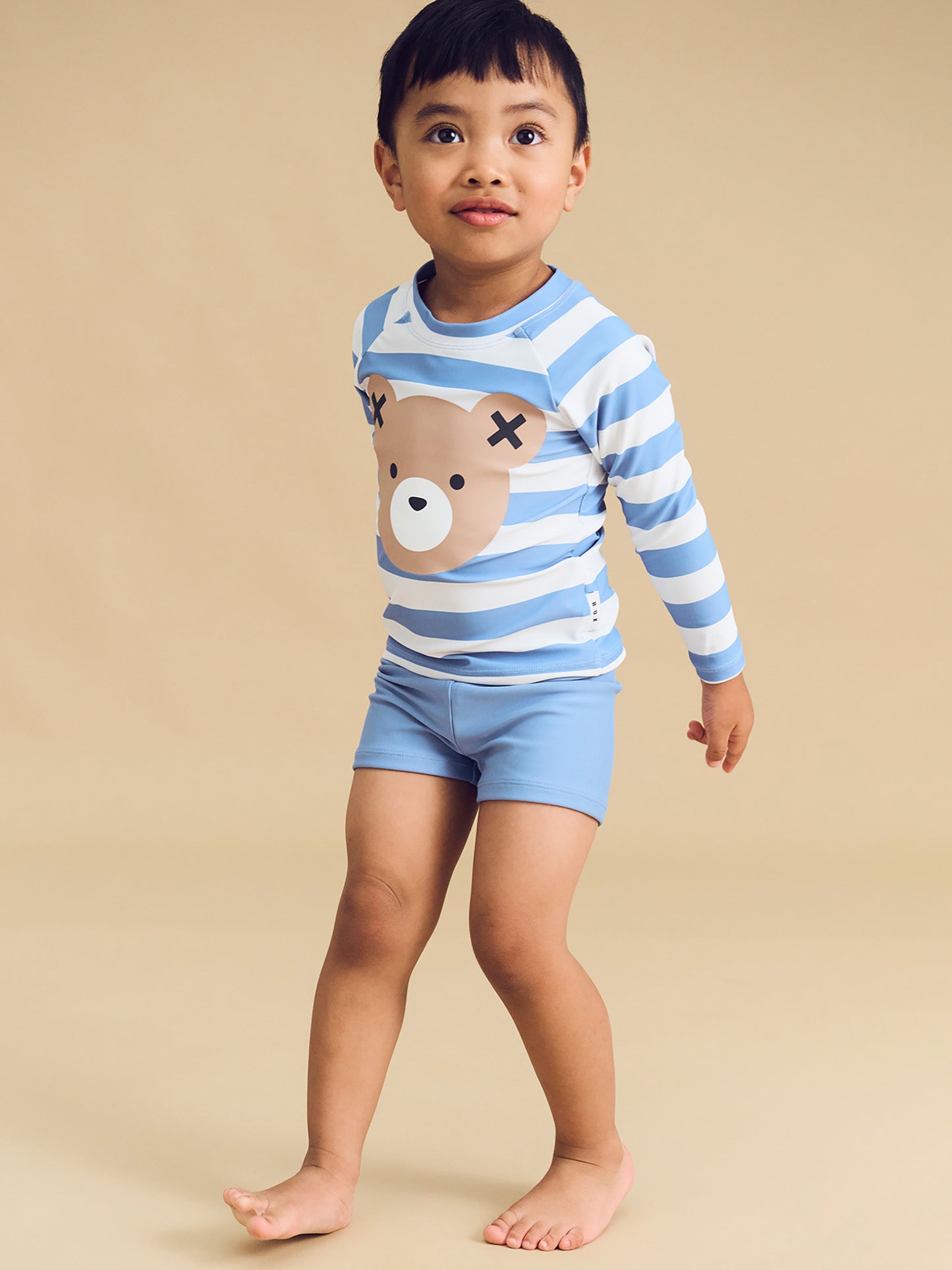 Huxbaby Huxbear Stripe Swim Set Cornflower