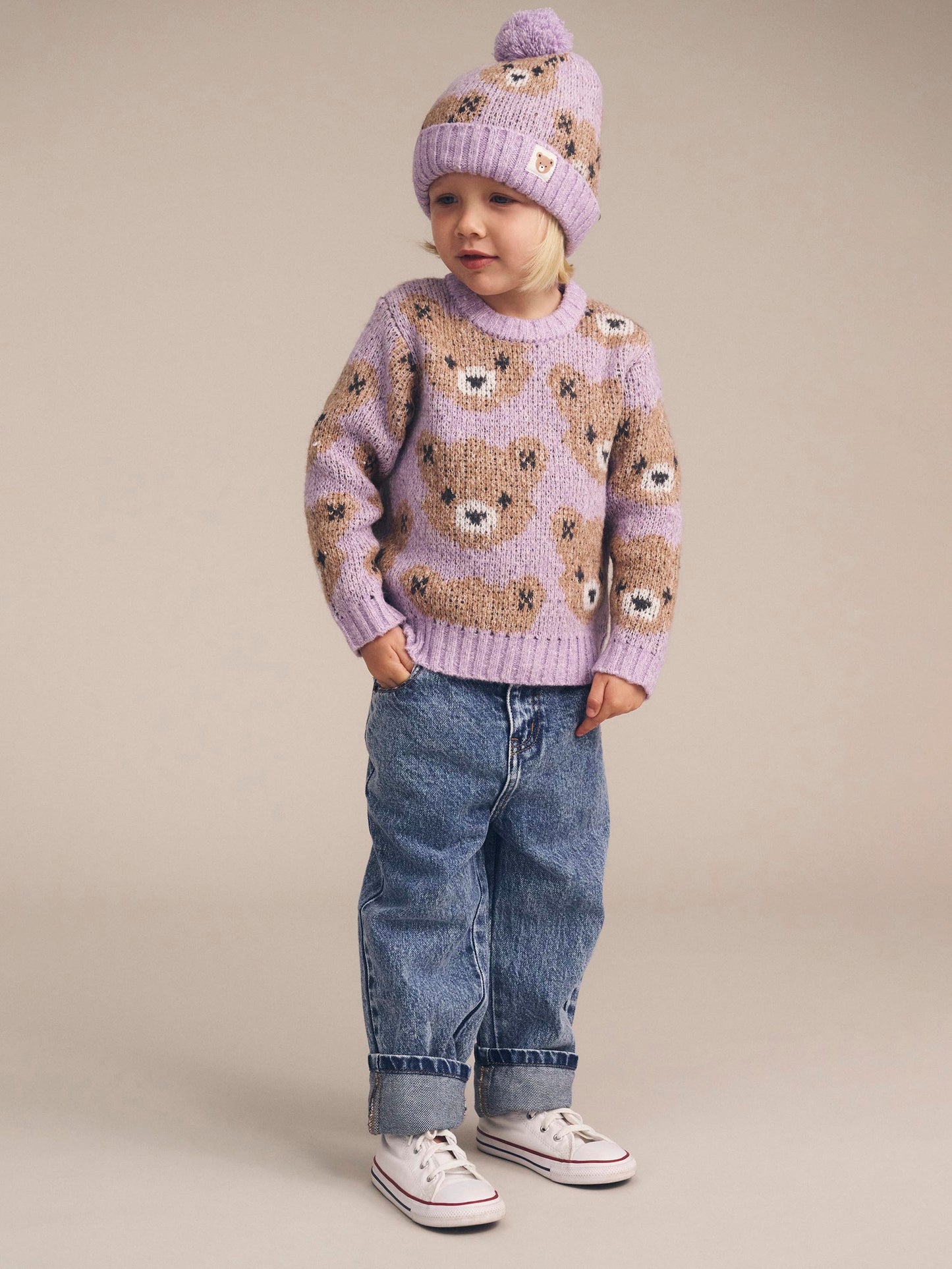 Huxbaby Orchid Huxbear Knit Beanie