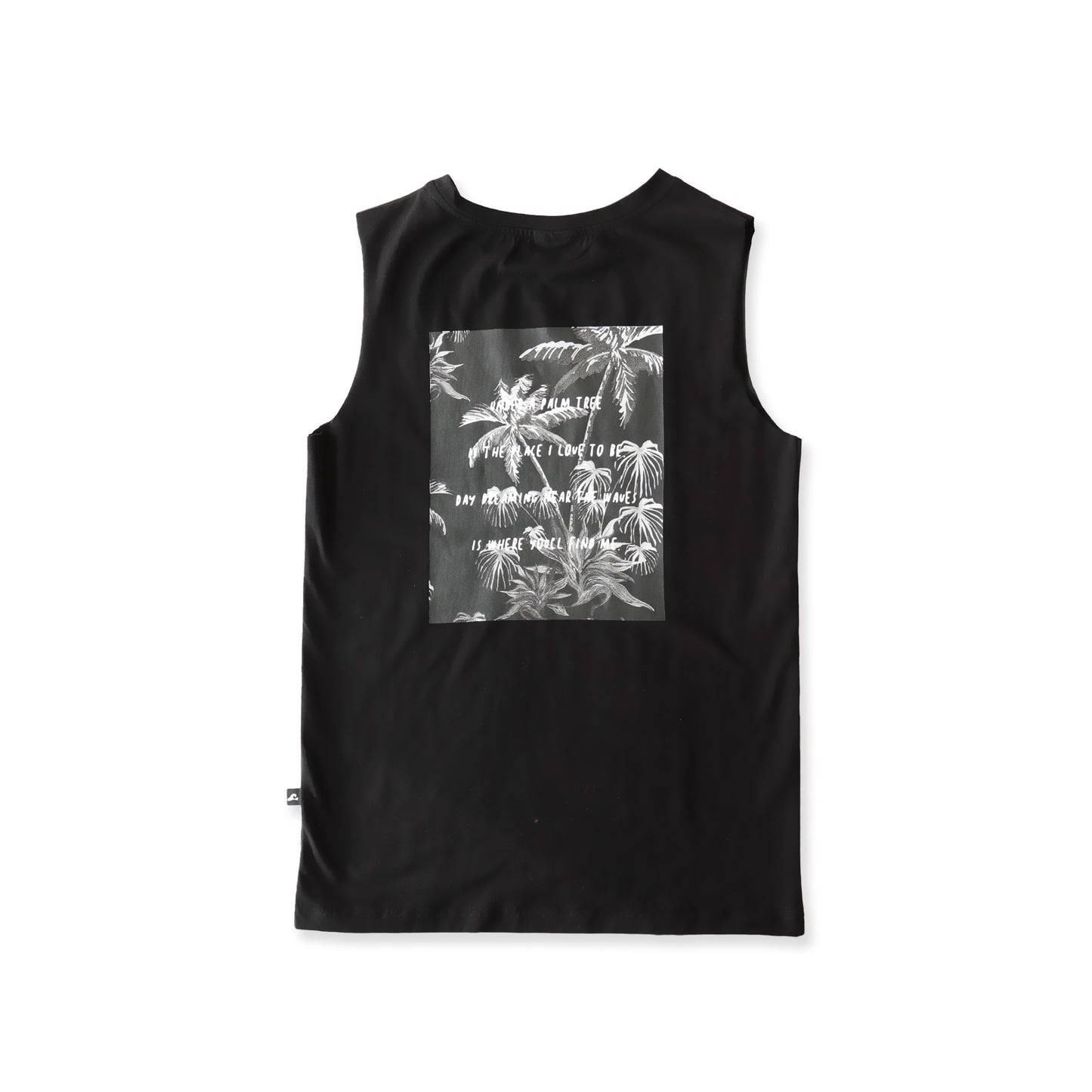 Hello Stranger Palms Muscle Tee Black