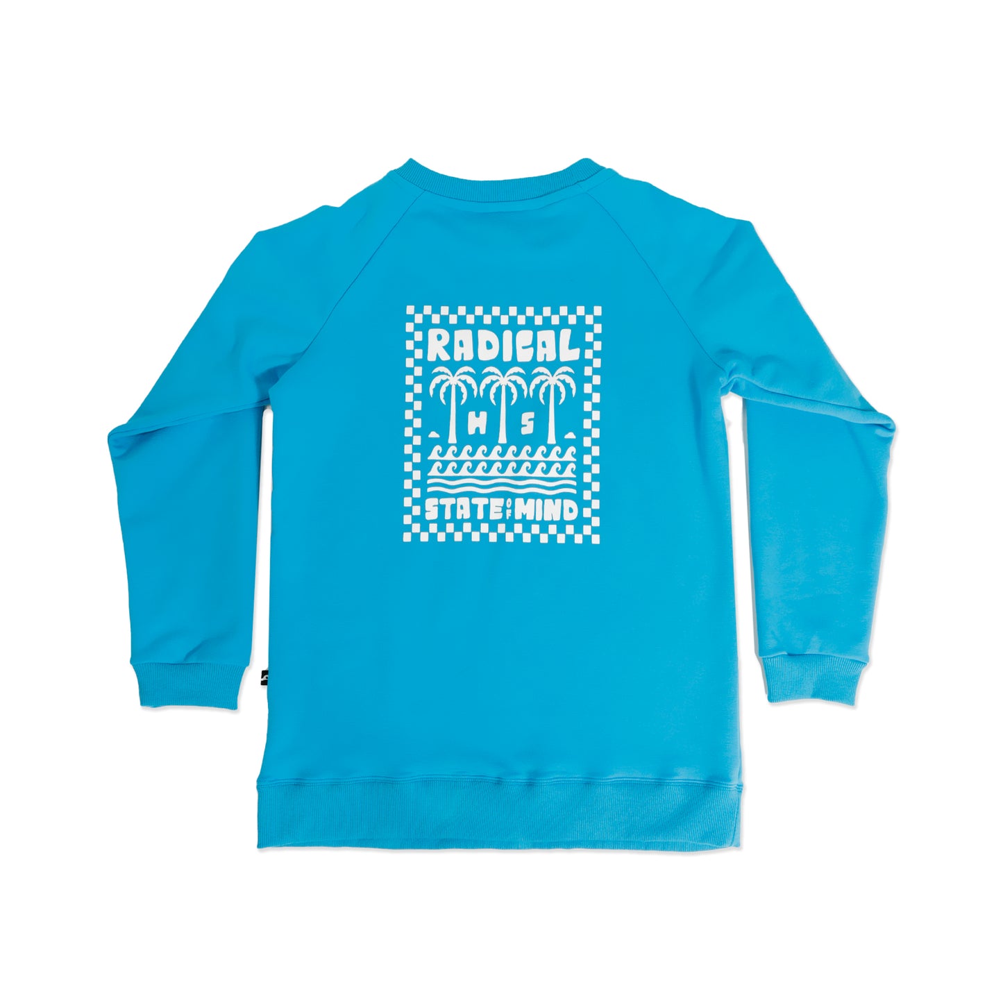 Hello Stranger Raglan Crew Bright Blue