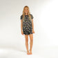 Hello Stranger Girls Summer PJS Black Dot