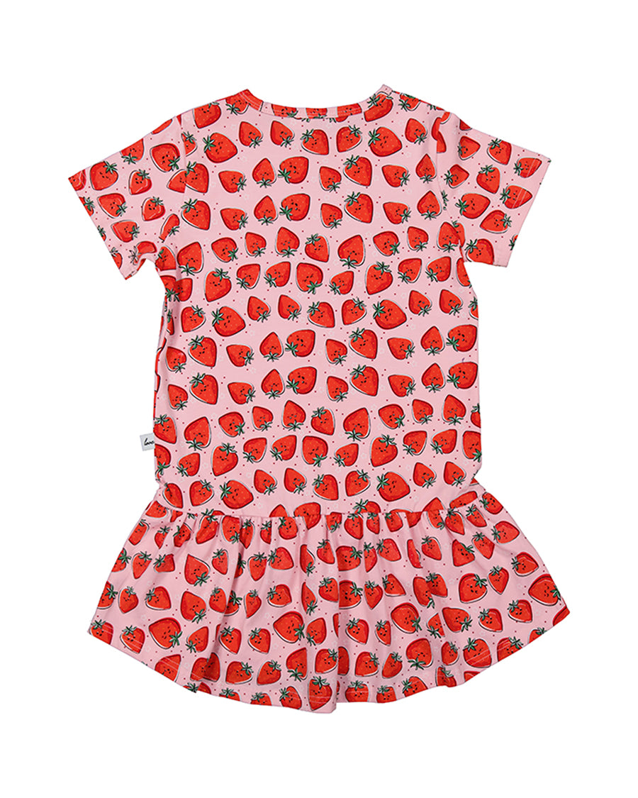 Radicool Strawberry Crush Frill Dress