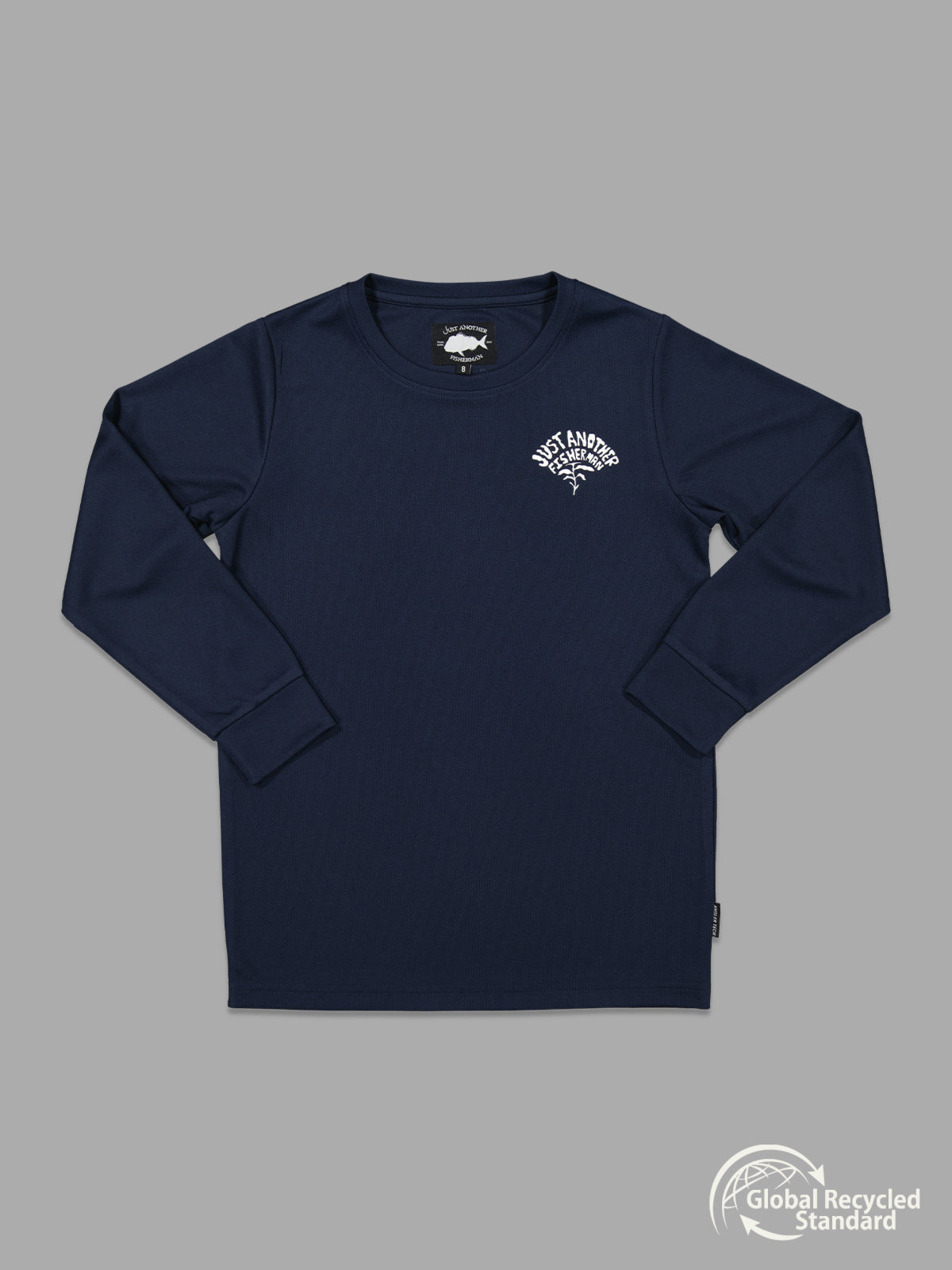 Just Another Fisherman Mini Kelp UPF40 Long Sleeve Tee Navy