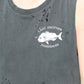 Just Another Fisherman Mini Snapper Logo Tank Aged Black