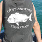 Just Another Fisherman Mini Snapper Logo Tank Aged Black