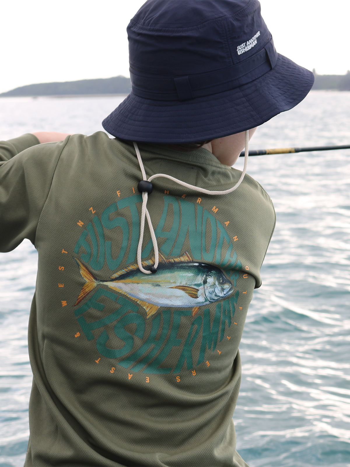 Just Another Fisherman Mini Trev UPF40 Long Sleeve Tee Lichen