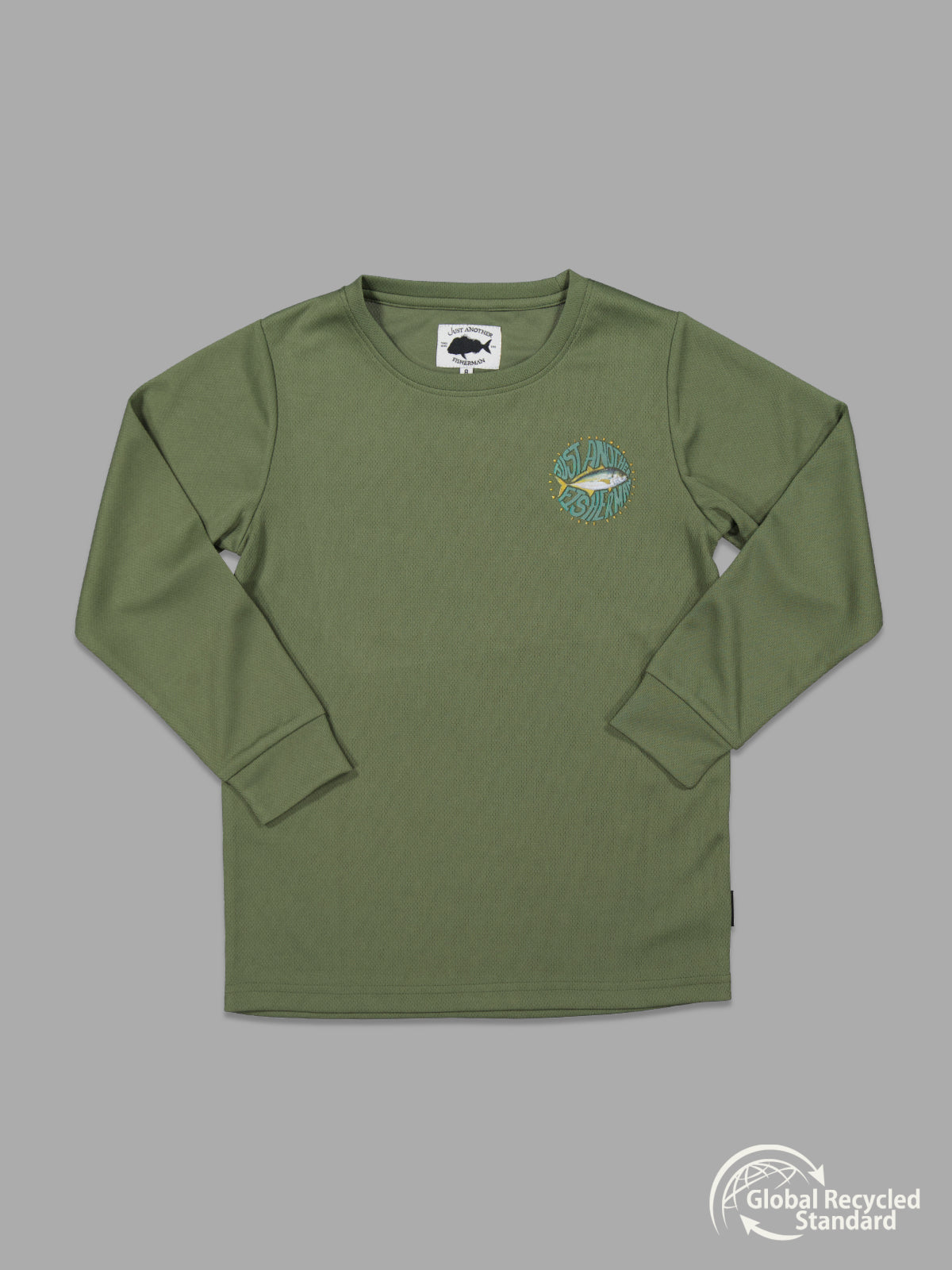 Just Another Fisherman Mini Trev UPF40 Long Sleeve Tee Lichen