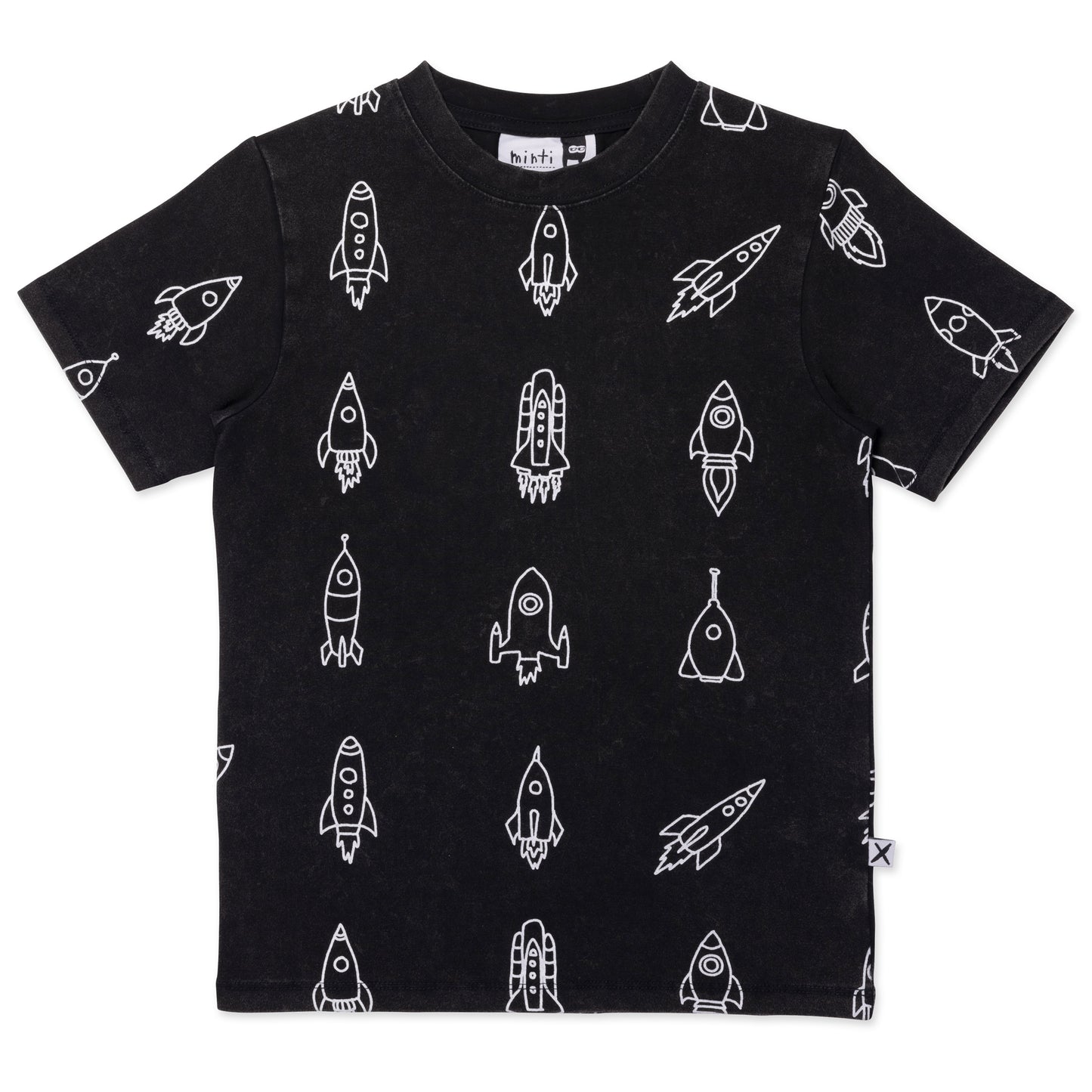 Minti Rockets Tee Black Wash