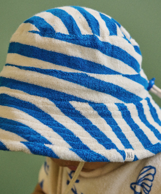 Nature Baby Bucket Sunhat Terry Mariner Stripe