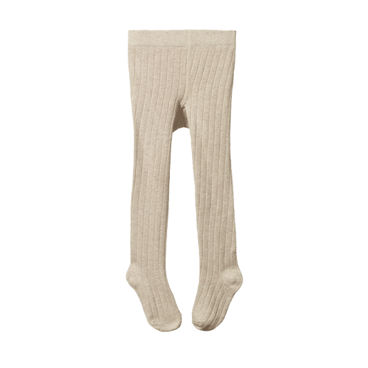 Nature Baby Organic Cotton Tights Oatmeal Marl