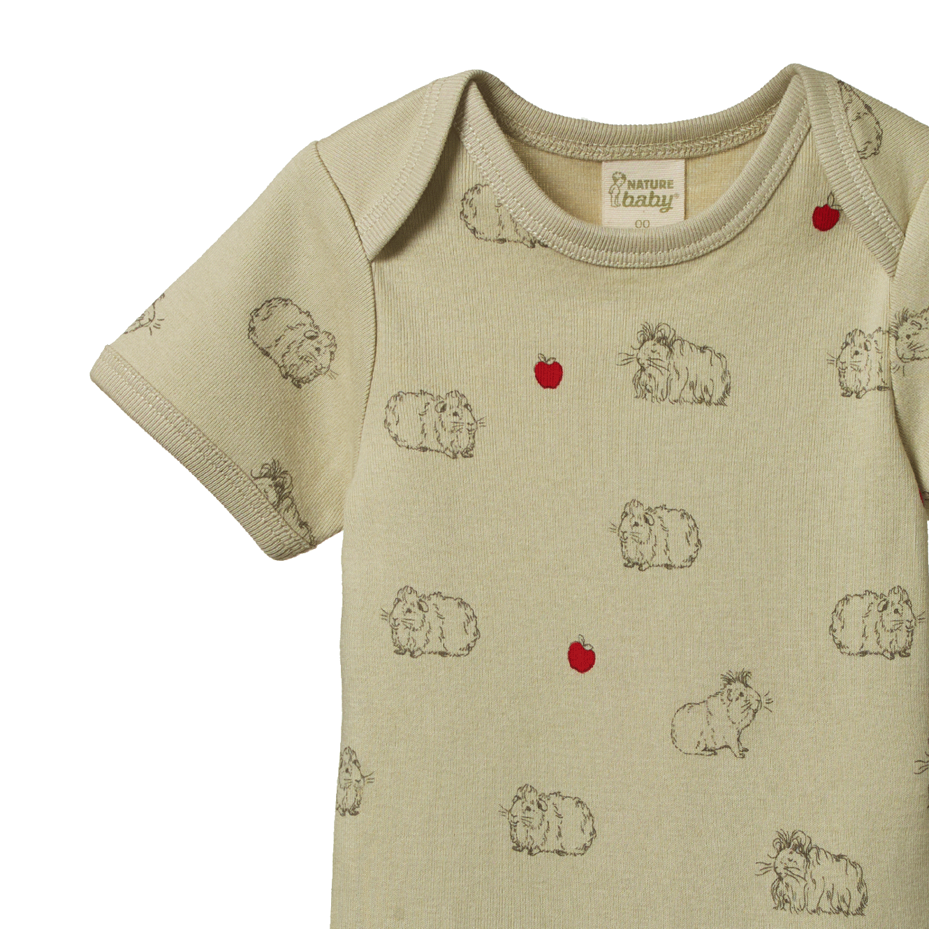 Nature Baby Short Sleeve Bodysuit Guinea Pig Gala Print