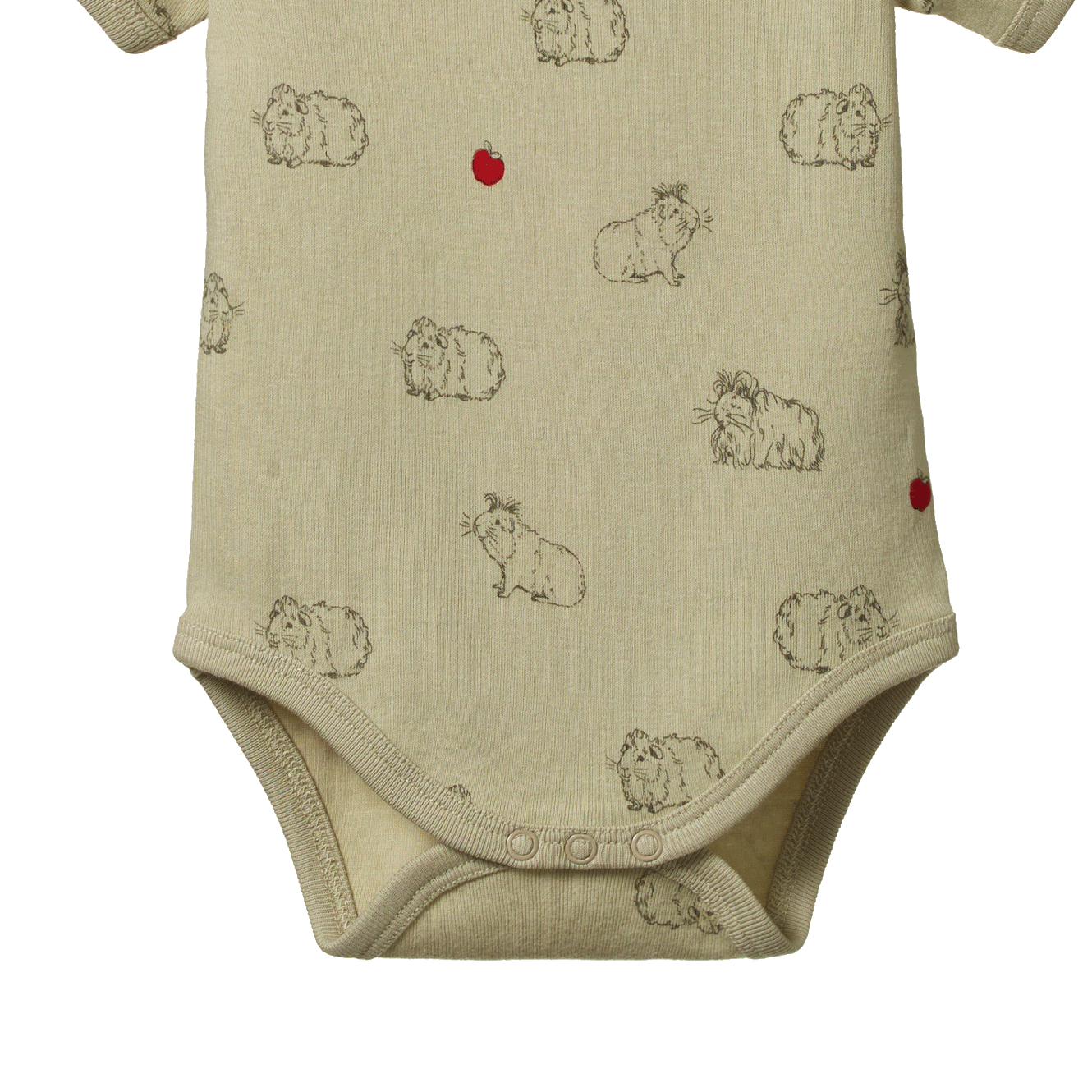 Nature Baby Short Sleeve Bodysuit Guinea Pig Gala Print