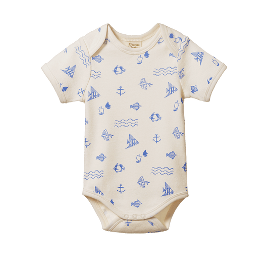 Nature Baby Short Sleeve Bodysuit Atlantic Print