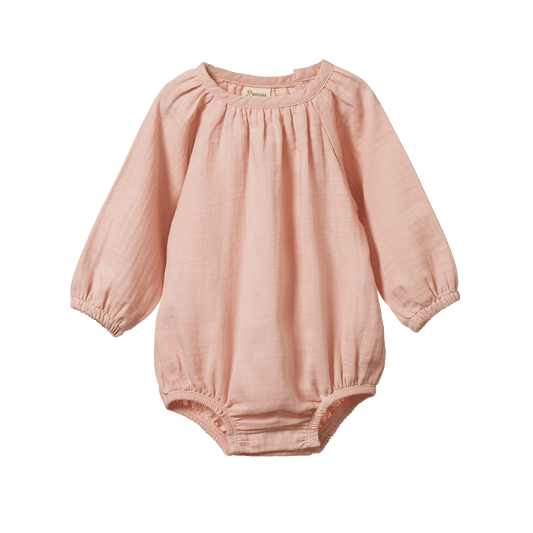 Nature Baby Meadow Bodysuit Rose Dust Crinkle