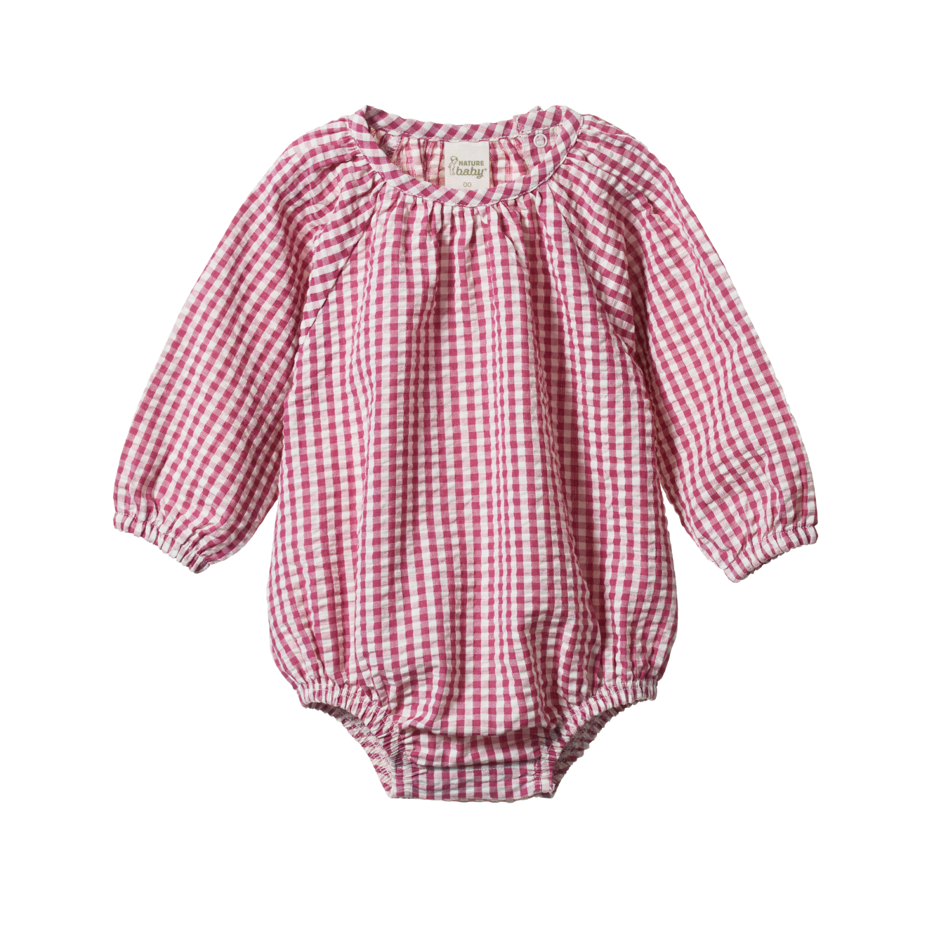 Nature Baby Meadow Bodysuit Gingham Jam Check