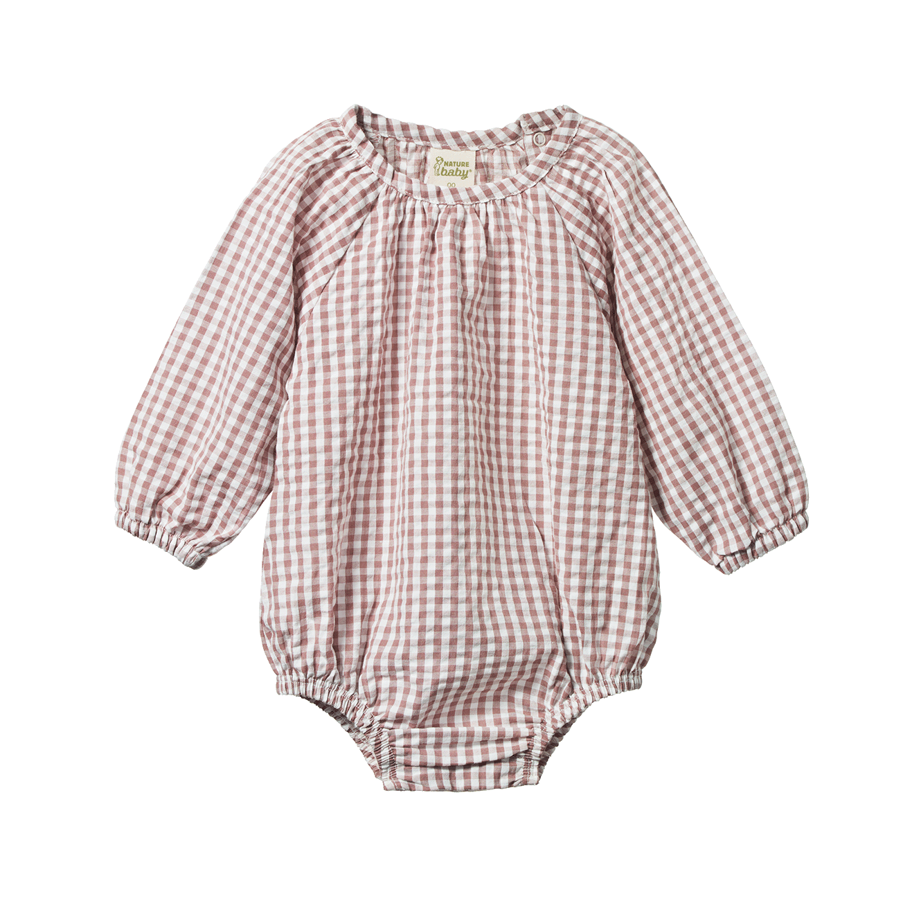 Nature Baby Meadow Bodysuit Gingham Twilight Check