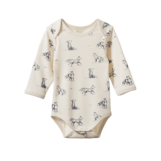 Nature Baby Long Sleeve Bodysuit Foxy Print