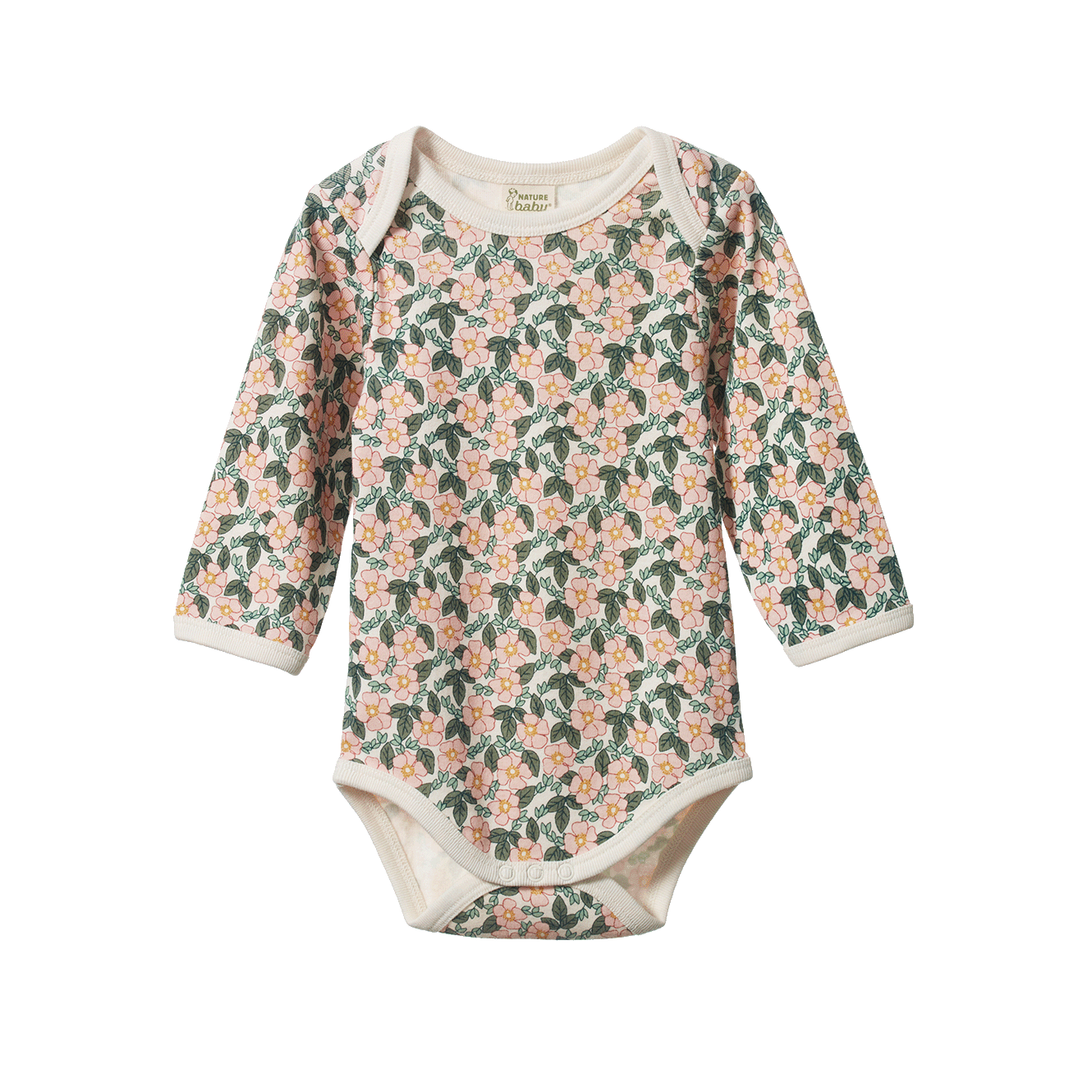 Nature Baby Long Sleeve Bodysuit Garland Print