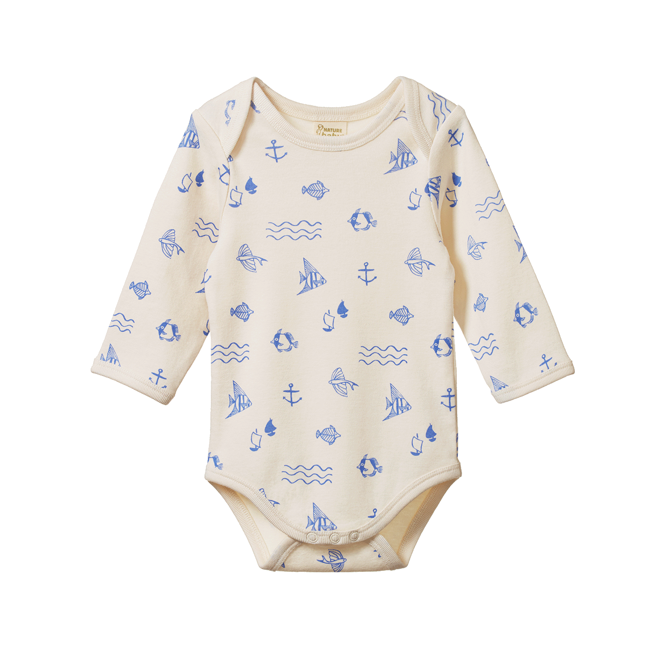 Nature Baby Long Sleeve Bodysuit Atlantic Print