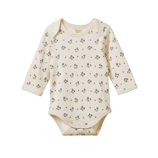 Nature Baby Long Sleeve Bodysuit Daisy Daze Print